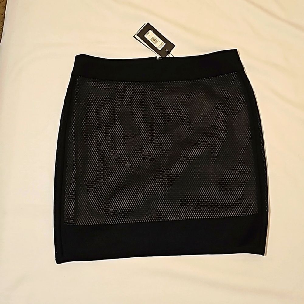 Armani Exchange Mesh Overlay Mini Skirt size 4